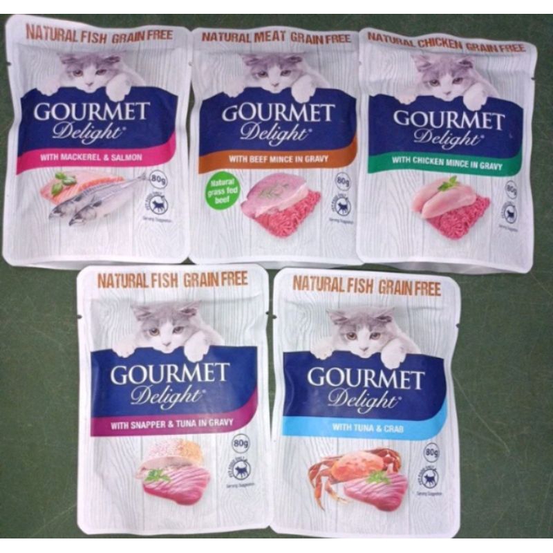 Gourmet Delight Pouch All Varian 80g / Gourmet Sachet / Gourmet