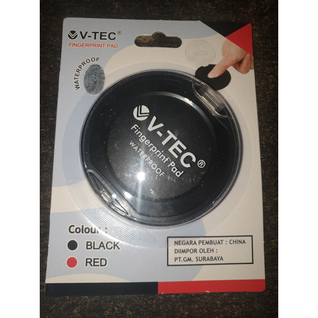 

Stempel sidik jari V-TEC / stempel notaris / Bantalan Cap Sidik Jari / Fingerprint Pad Hitam