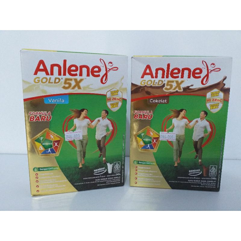 

ANLENE GOLD 5X VANILA COKLAT 240gr