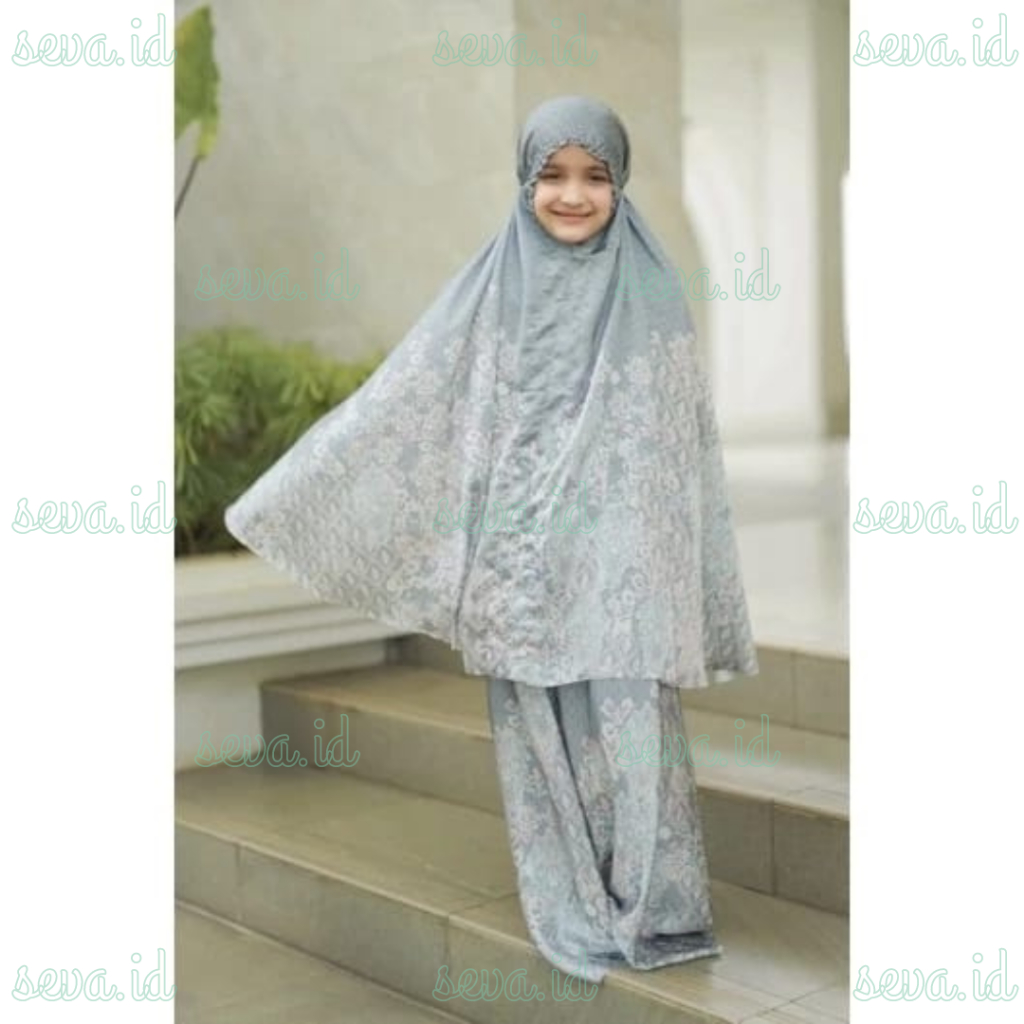 BUTTONSCARVES BS SALE The Granada Dove Prayer Robe Kids  BUTTONSCARVES MUKENA DEFECT MINOR BS KIDS P