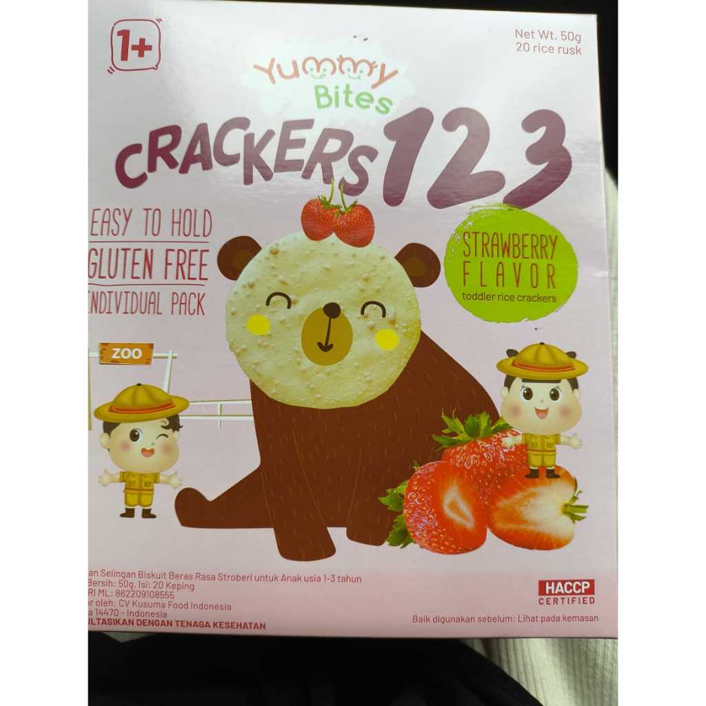 

Yummy Bits Crackers 123 Strawberry Flavor 1Pack