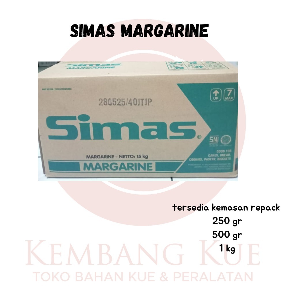 

Simas Margarine repack 1 kg/margarine kiloan/ simas