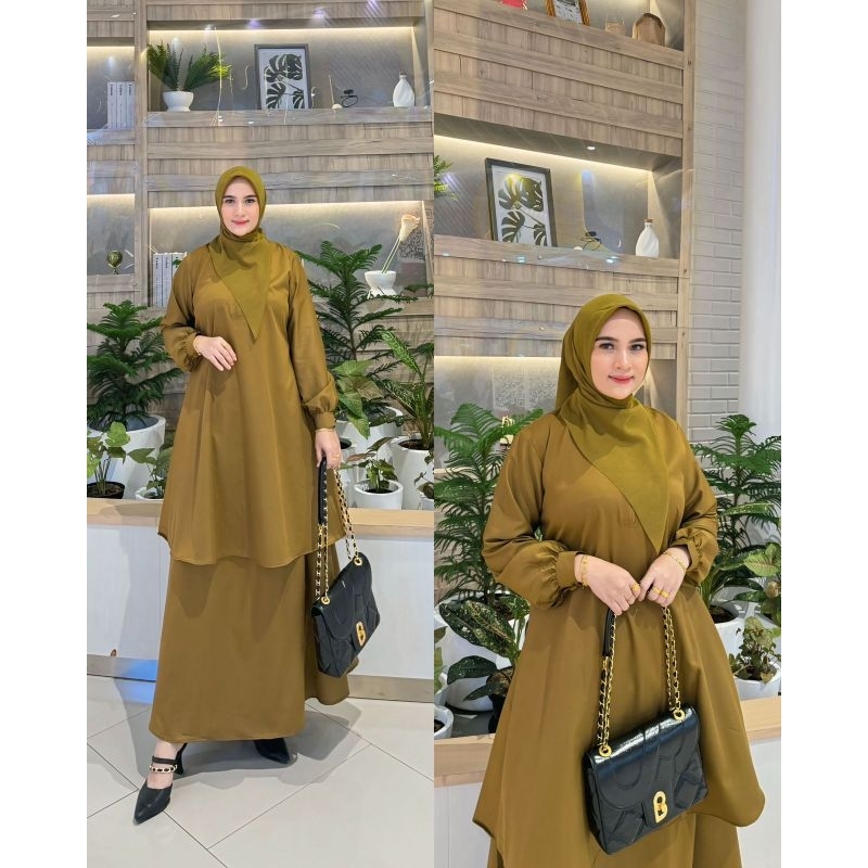 Setelan Muslim Baju Pemda PNS PDH Dinas GURU-Seragam Kerja Wanita