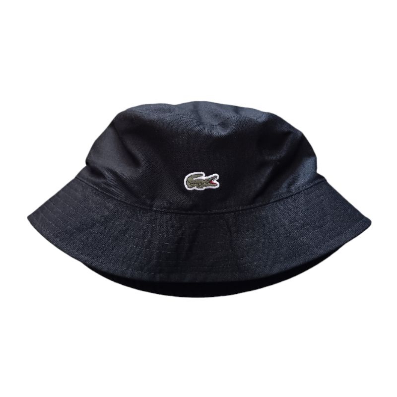 topi Lacoste bucket patch bordir import Logo