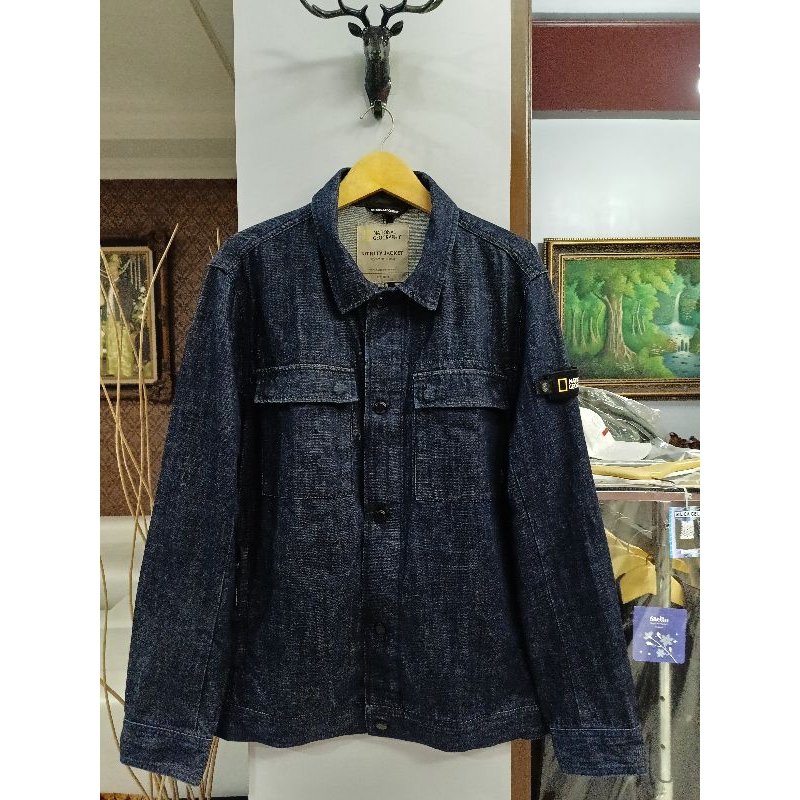 jaket denim NATIONAL GEOGRAPHIC (sizs XL fit XXL)