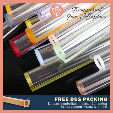 

DSKON KILAT - TULIP PAPERIE ❤ KERTAS BUKET BUNGA OPP TRANSPARAN BENING LIST WARNA CELLOPHANE FLOWER WRAPPING PAPER