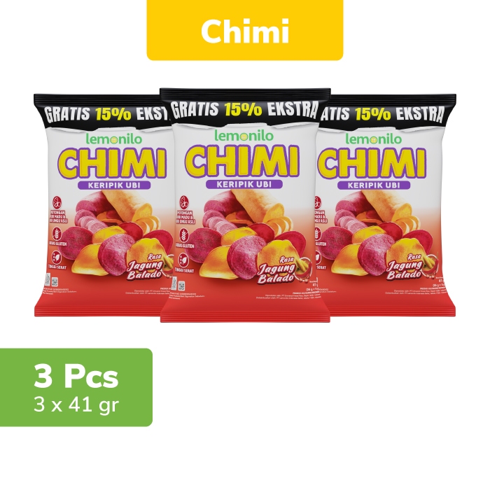 

3 Pcs Lemonilo Chimi Ubi Jagung Balado 41g