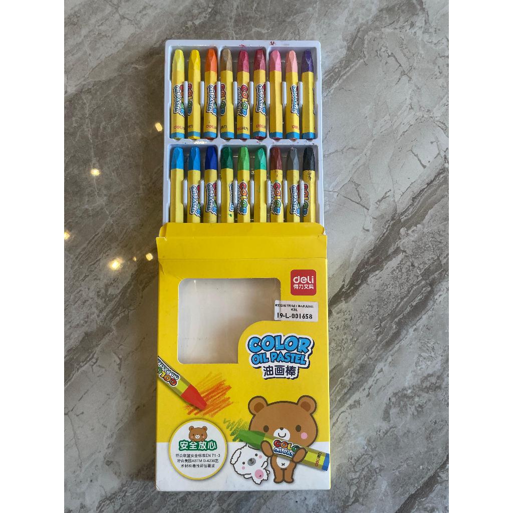 

[Best Price, ORI] Krayon 18 Warna Alat Tulis Sekolah Deli