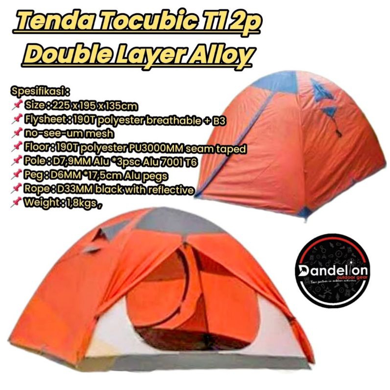 Tenda Tocubic T1 2p Double Layer Alloy