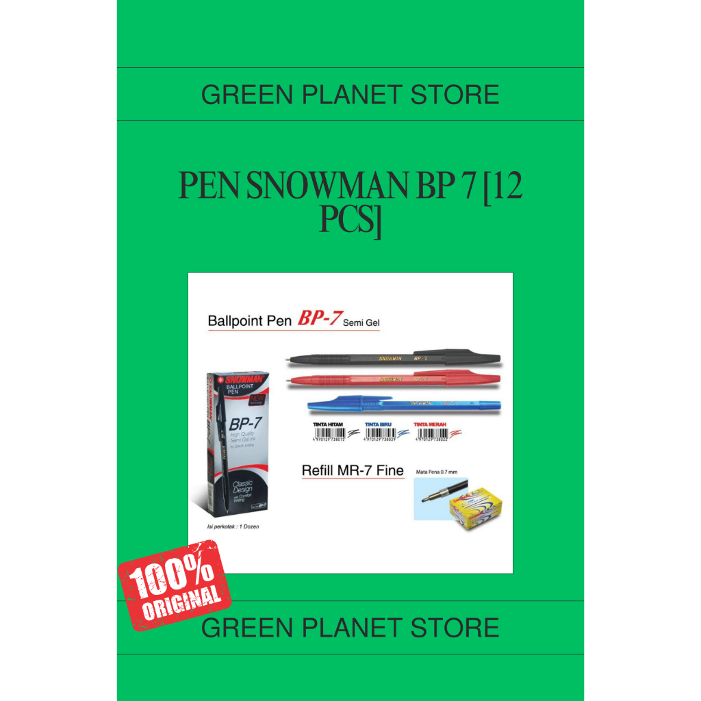 

Pen Snowman BP 7 [12 pcs]