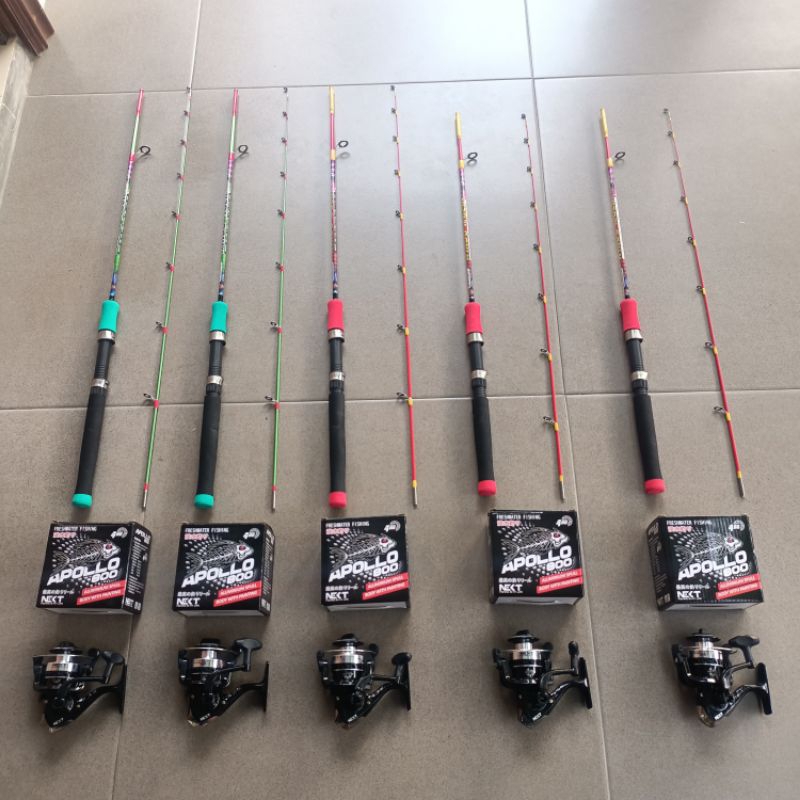 Joran Pancing Udang Galah Nila Satu Set Super Lentur Sensitif Fiber Solid 120 135 150 Cm