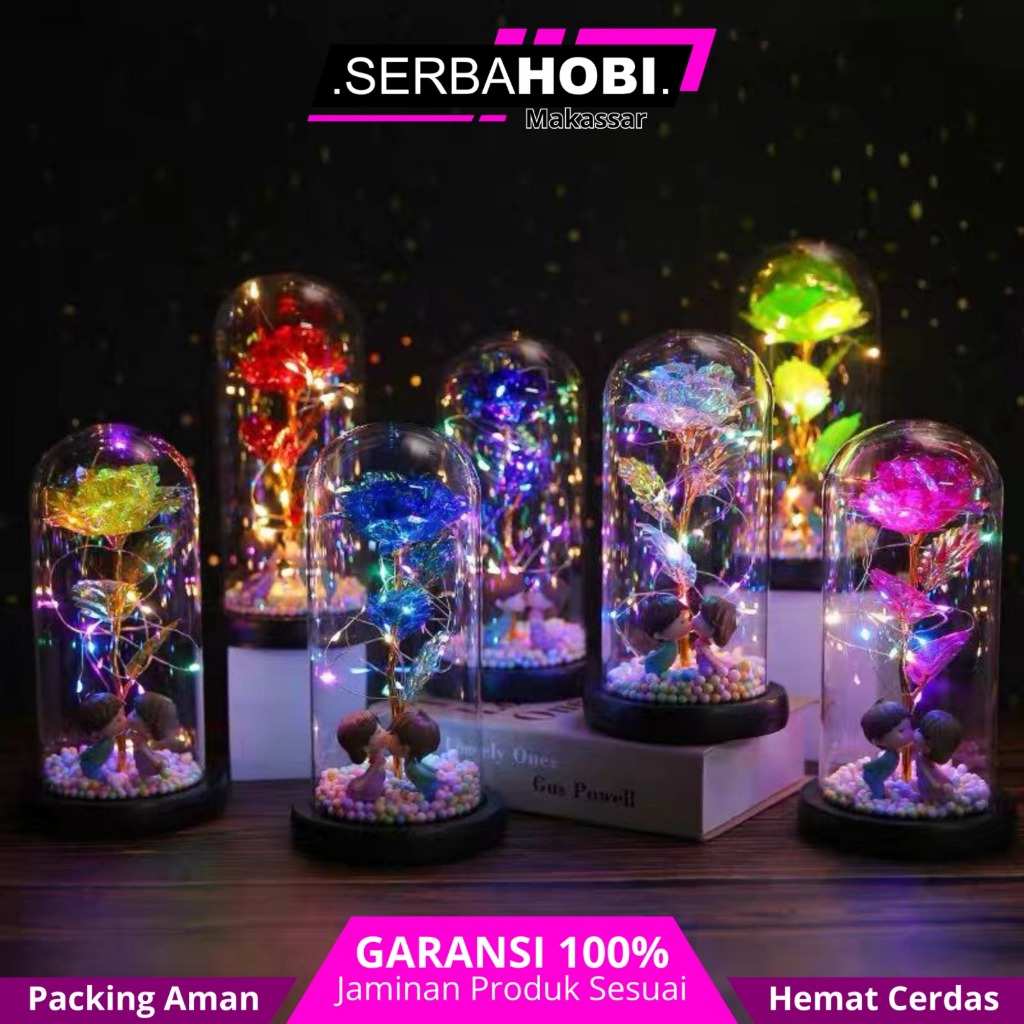 Lampu LED Bunga Mawar Dekorasi Beauty / Hiasan Lampu Tidur Bunga Mawar