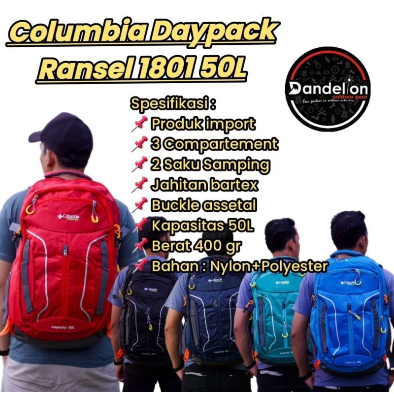 Columbia Daypack Ransel 1801 50L