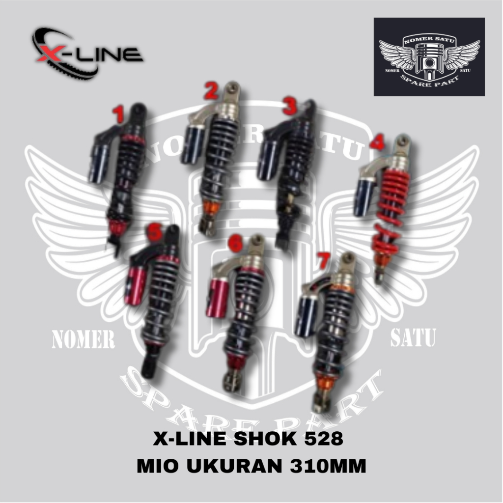 X-LINE SHOCK SHOCKBREAKER BELAKANG TIPE 528 MIO UKURAN 310MM ORIGINAL 100%