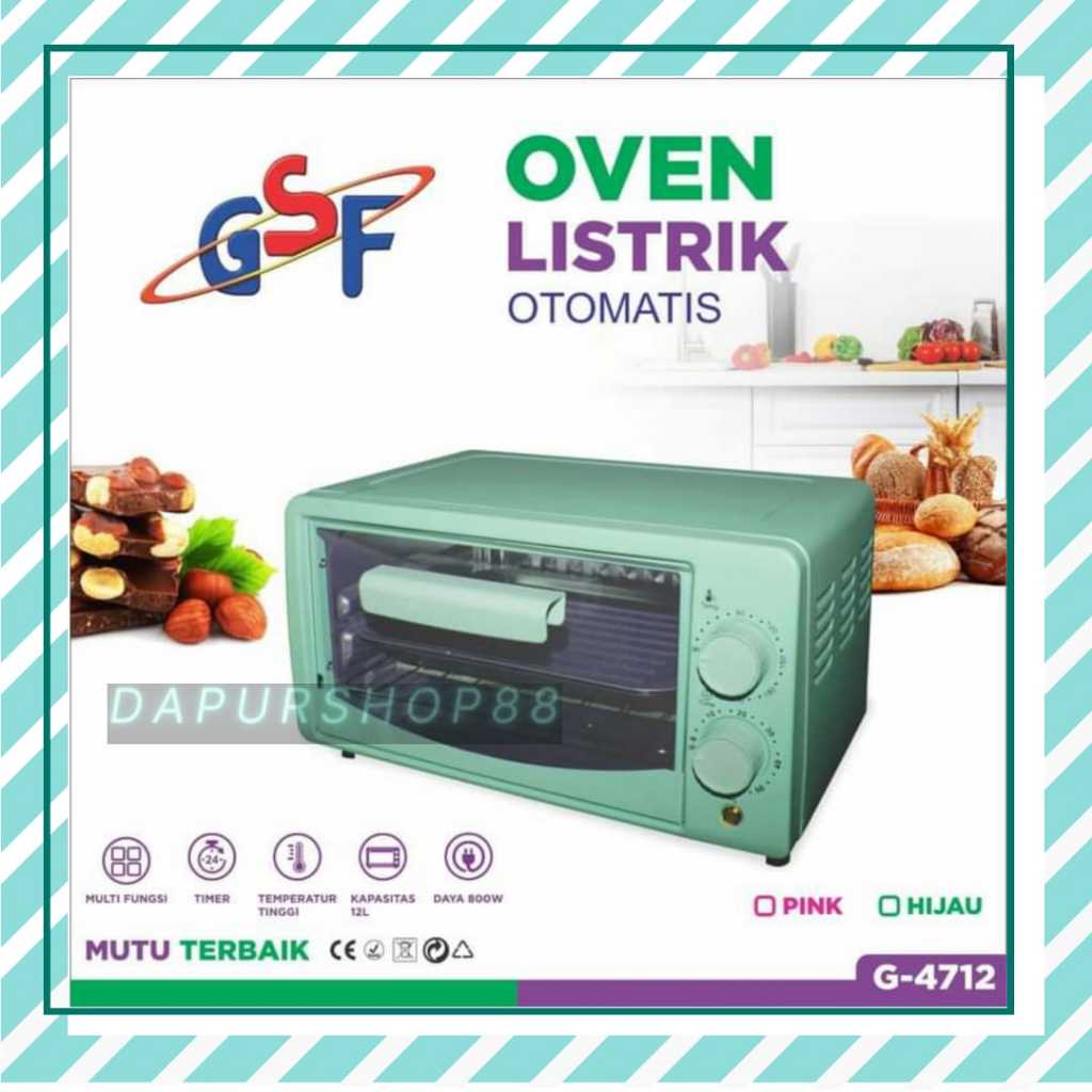 OVEN LISTRIK GSF G 4612 PEMANGGANG SERBAGUNA KAPASITAS 12 LITER / OVEN PEMANGGANG LISTRIK SERBAGUNA 