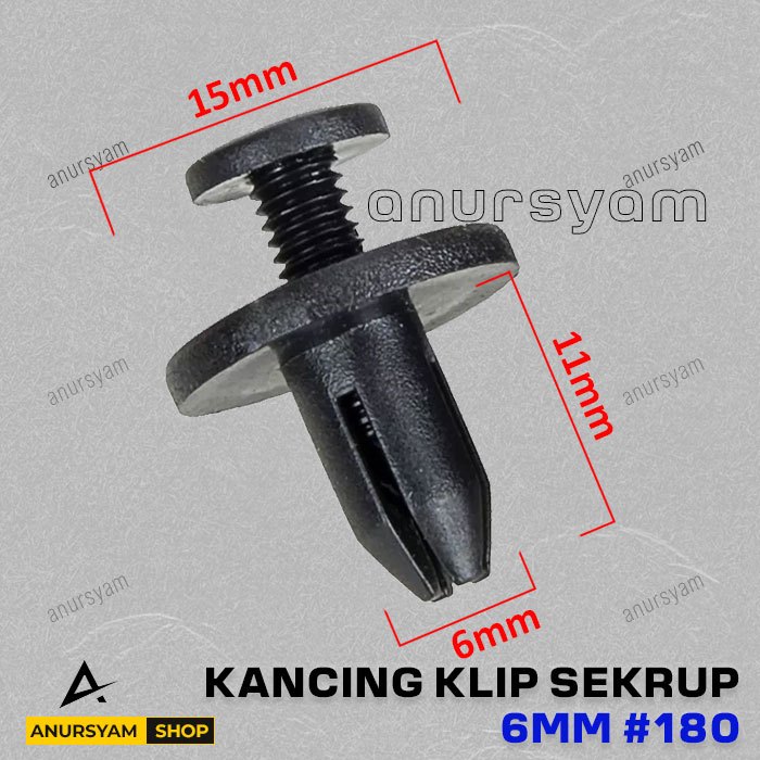 Klip Kancing Sekrup 6mm Paku Keling Suzuki Ignis Baleno Vitara Escudo #0180