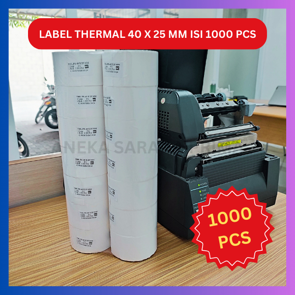 

LABEL THERMAL 40X25 STICKER ISI 1000 PCS 40 X 25 CORE 1 INCH