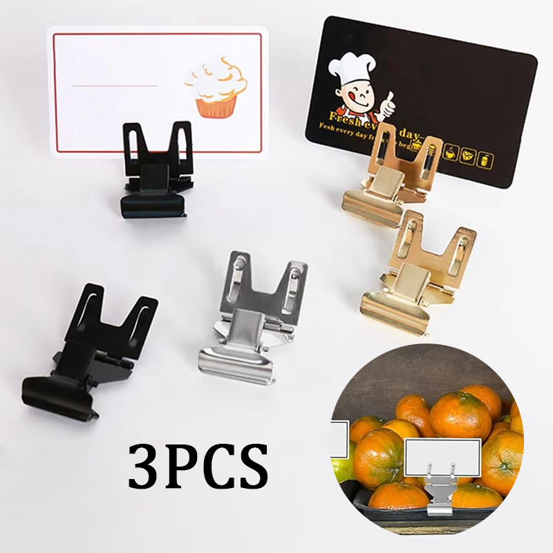 

3pcs/Set Jepitan Price Tag Logam Penjepit Label Harga Promo Penjepit Price Tag Universal Jepitan Label Utk Kafe/Toko Roti/Minimarket