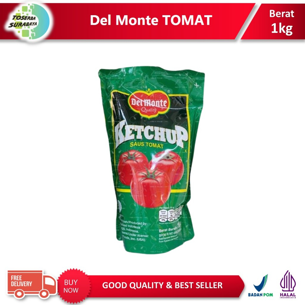 

Saus Tomat Del Monte Pouch 1Kg / DELMONTE TOMAT 1kg BEST PRICE