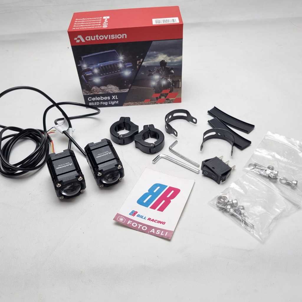 Mini Projie BiLED Autovision Celebes 40W Putih Kuning Lampu Motor LED