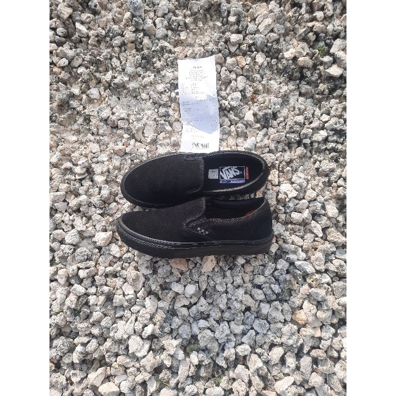 Vans Skate Slip On fullblack Resmi Navya