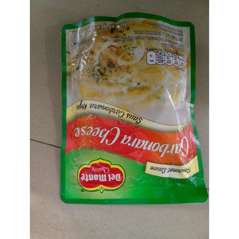 Delmonte saus carbonara/Saus carbonara jamur/Saus carbonara keju