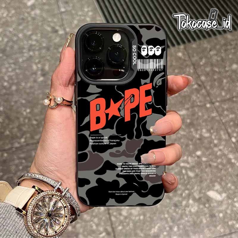 RCI500 PREMIUM MATTE HARD CASING HP IPHONE BAPE AESTHETIC CASE UNTUK IPHONE 7 8 7+ 8+ 11 12 13 14 15