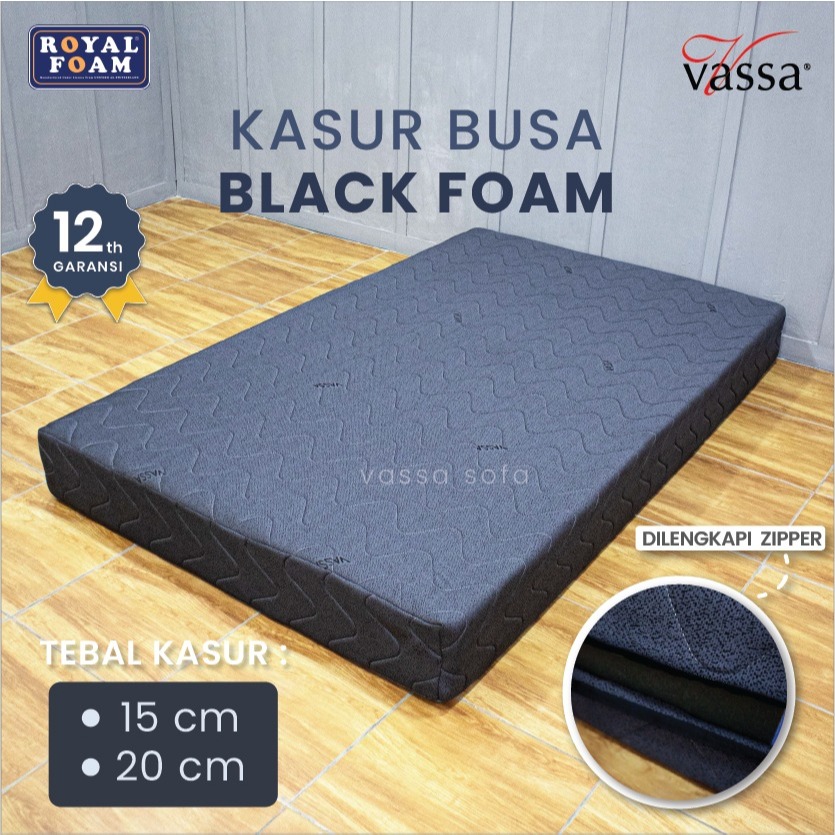 KASUR BUSA / UKURAN 90X200X20 CM / ROYAL FOAM / BLACK FOAM