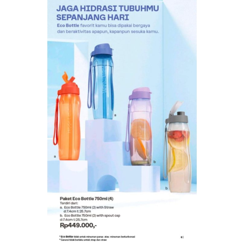 Tupperware Botol minum 750 ml | Tempat Minum