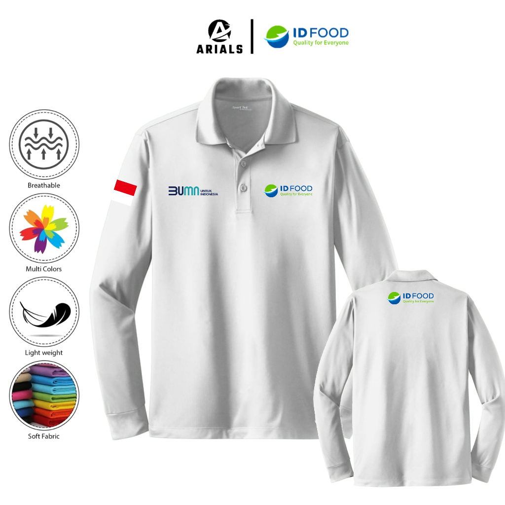 Arials Polo shirt Baju Kaos Kerah Lengan Panjang ID FOOD Indonesia