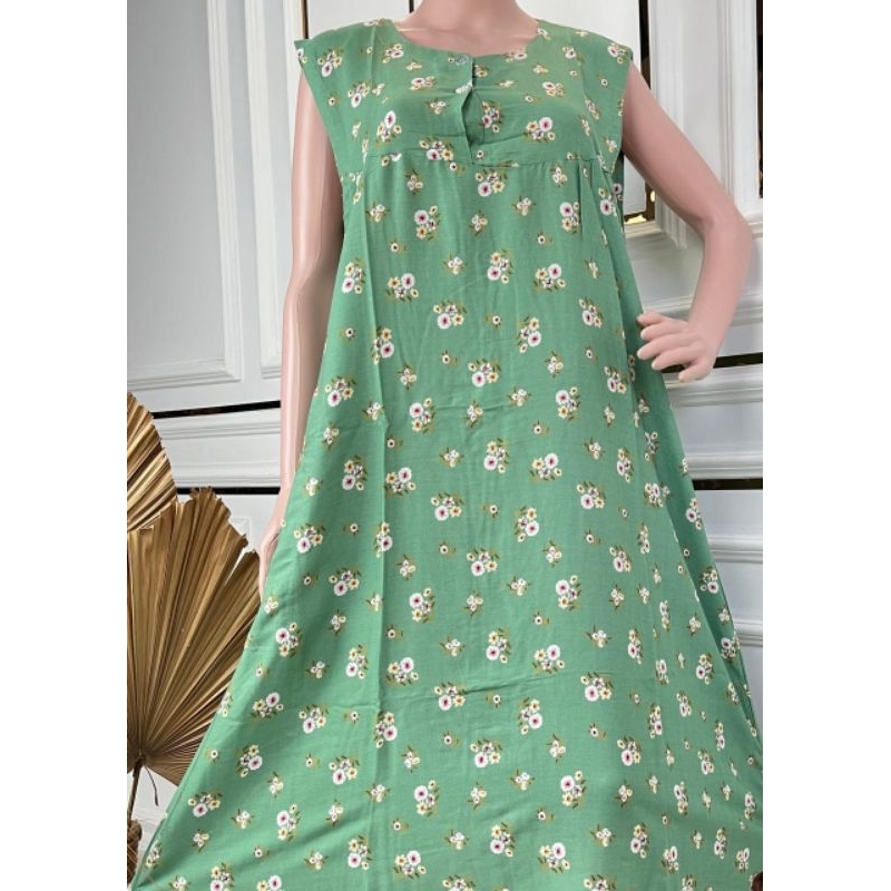 Dress yoshi dress rayon adem dress kutung wanita Wanita Pendek Katun