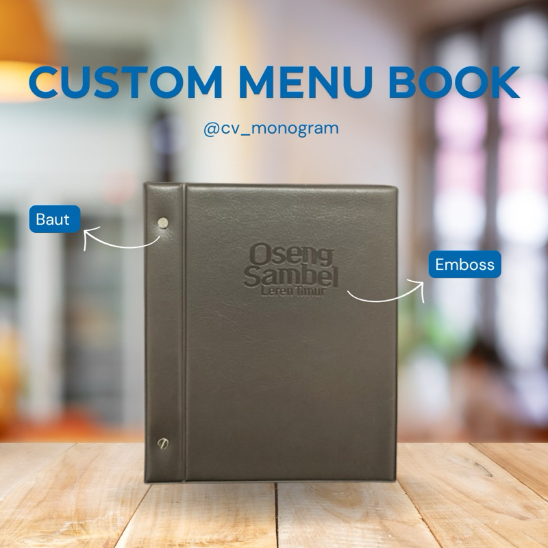 

custom menu book