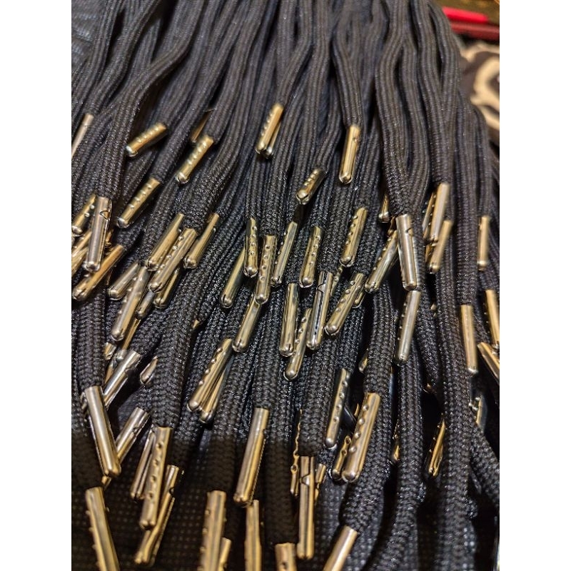 TALI HOODIE PREMIUM UJUNG BESI MURAH  TALI CELANA MURAH TALI KOLOR MURAH WARNA HITAM HITAM UJUNG BES