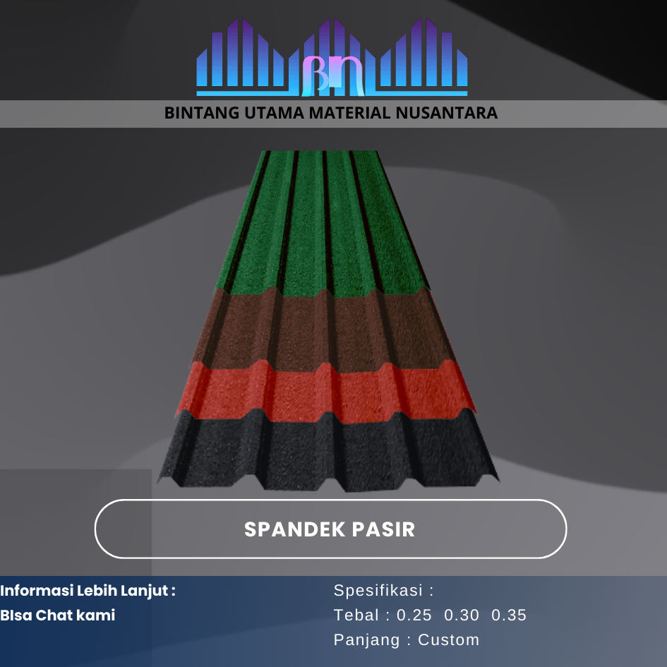 Spandek Pasir Gelombang 5 , Trimdeck Pasir Galvalume Premium