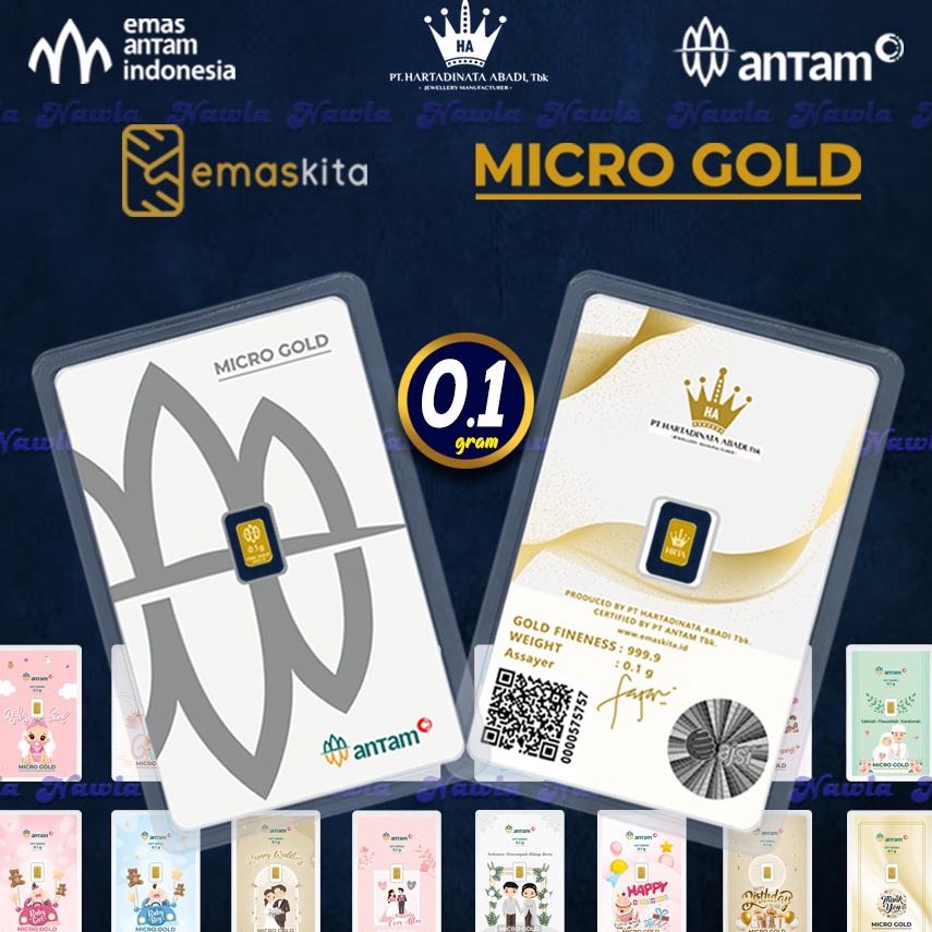 Jangan ketinggalan Antam 1 gram Micro Gold Premium Emas Murni 24 Karat Hartadinata x Antam Logam Mul