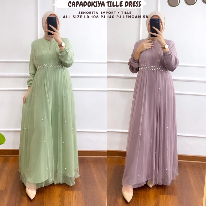 ORIGINAL Capadokiya Tile DressDress Tulle Ld 1 11 12Dress KondanganDress MaternityDress BumilDress S