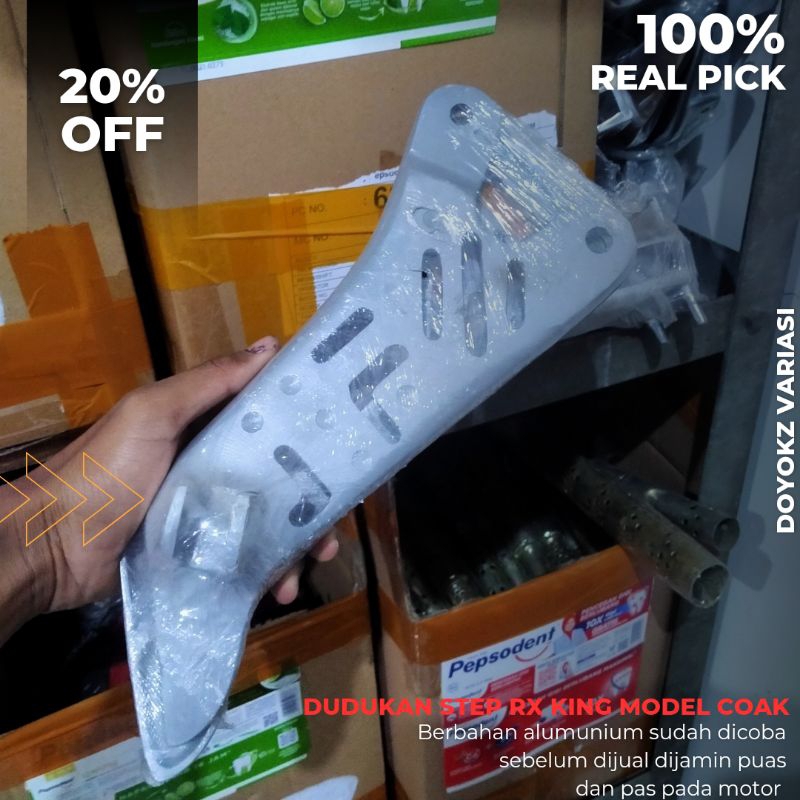 Dudukan step RX king model coak power Postep belakang RX king model coak set step karet