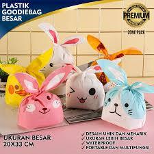 

PLASTIK GOODIEBAG BESAR 37x24CM= BINGKISAN SOUVENIR SNACK GOODIE BAG ULANG TAHUN ANAK RABBIT PLASTIk tas