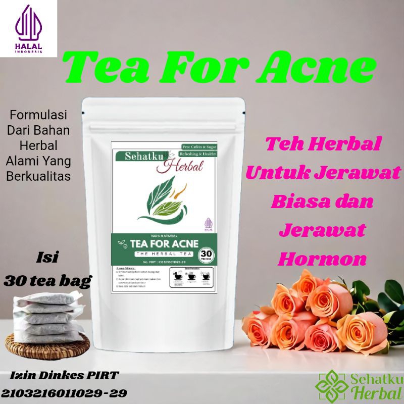 

SEHATKUHERBAL TEA FOR ACNE : TEH HERBAL UNTUK MENGURANGI JERAWAT BIASA DAN JERAWAT HORMON ISI 30 TEA BAG