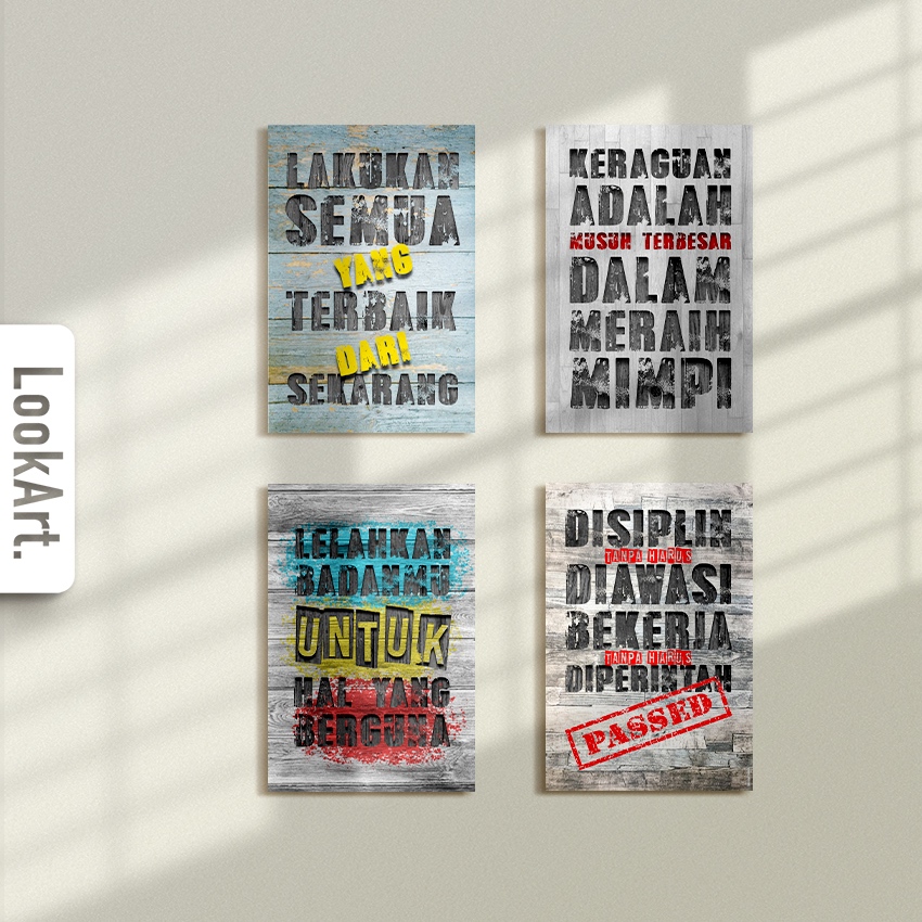 HIASAN DINDING POSTER KAMAR COWOK KATA MOTIVASI WALLDECOR KAMAR COWOK KATA BIJAK KATA MUTIARA