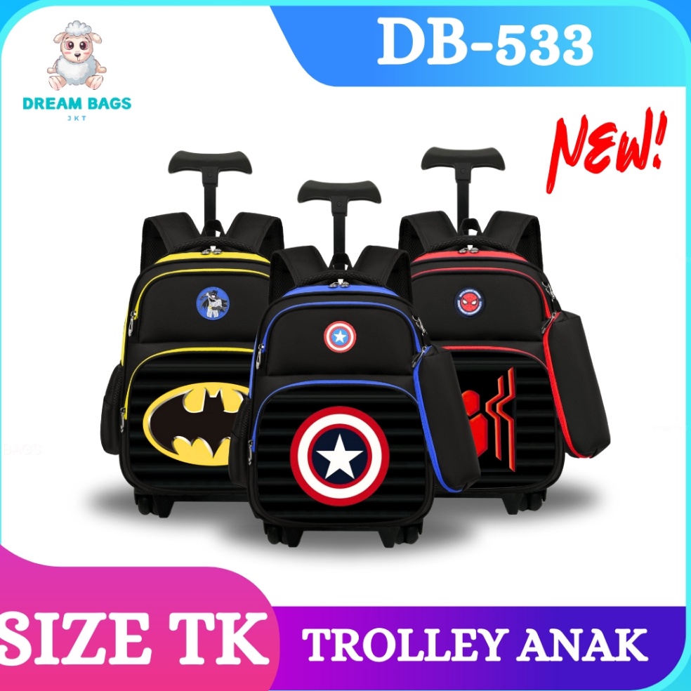 Bagus Dipakai Tas Dorong Anak TK  Tas Koper Anak  Tas Ransel Troli Anak Laki Laki PAUD Terbaru  Tas 