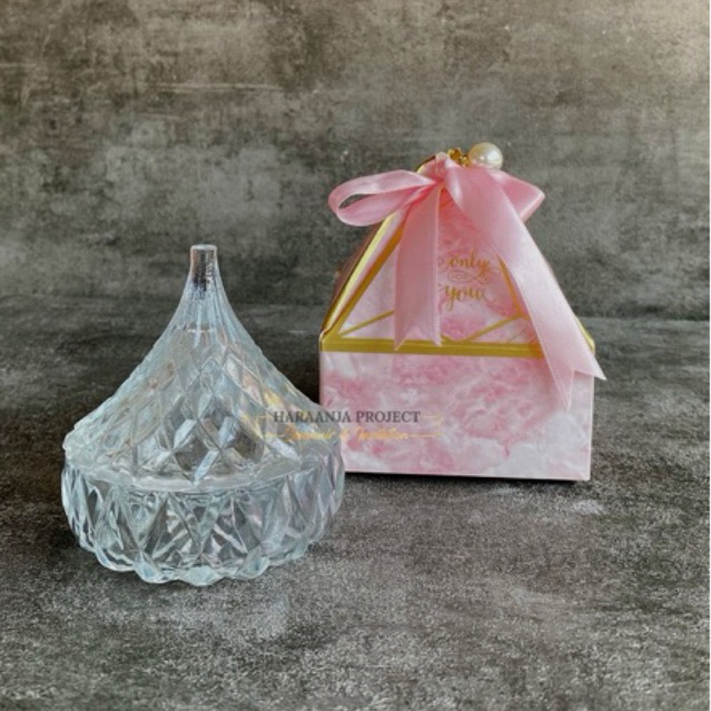 souvenir pernikahan mewah elegan / jar crystal mewah / hadiah untuk wedding
