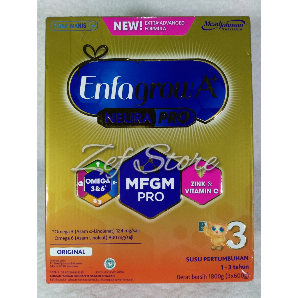 [ORIGINAL BPOM] Enfagrow A A+ Neura Pro 3 MFGM Pro Susu Bubuk Susu Pertumbuhan Anak Usia 1-3 Tahun R
