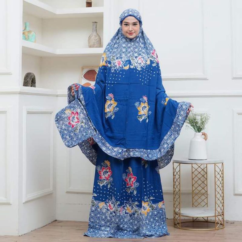 Mukena besar santung rayon batik Pekalongan