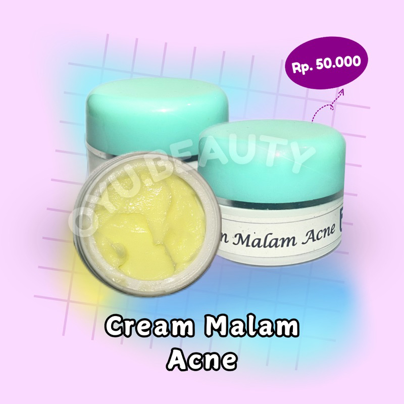 [IPUNG] Cream Malam Acne krim malam acne krim malam jerawat obat jerawat dosting