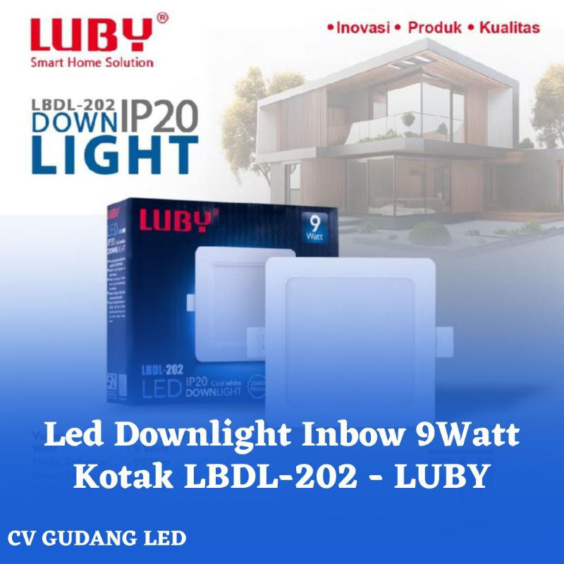 Led Downlight Inbow 9Watt Kotak LBDL-202 - LUBY