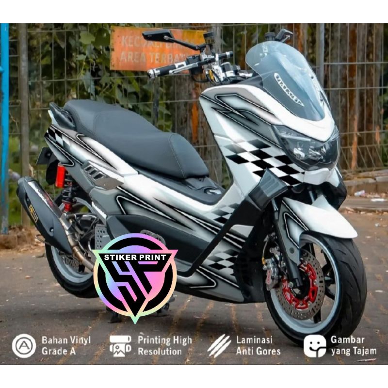 Stiker Decal Nmax Old Full Body Variasi Warna Putih Hitam