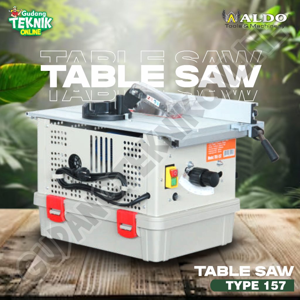 Mesin Table Saw 6,5" ALDO 157 / Table Saw Dust Free ALDO 6.5 Inch / Meja Potong Gergaji Kayu 6,5 Inc