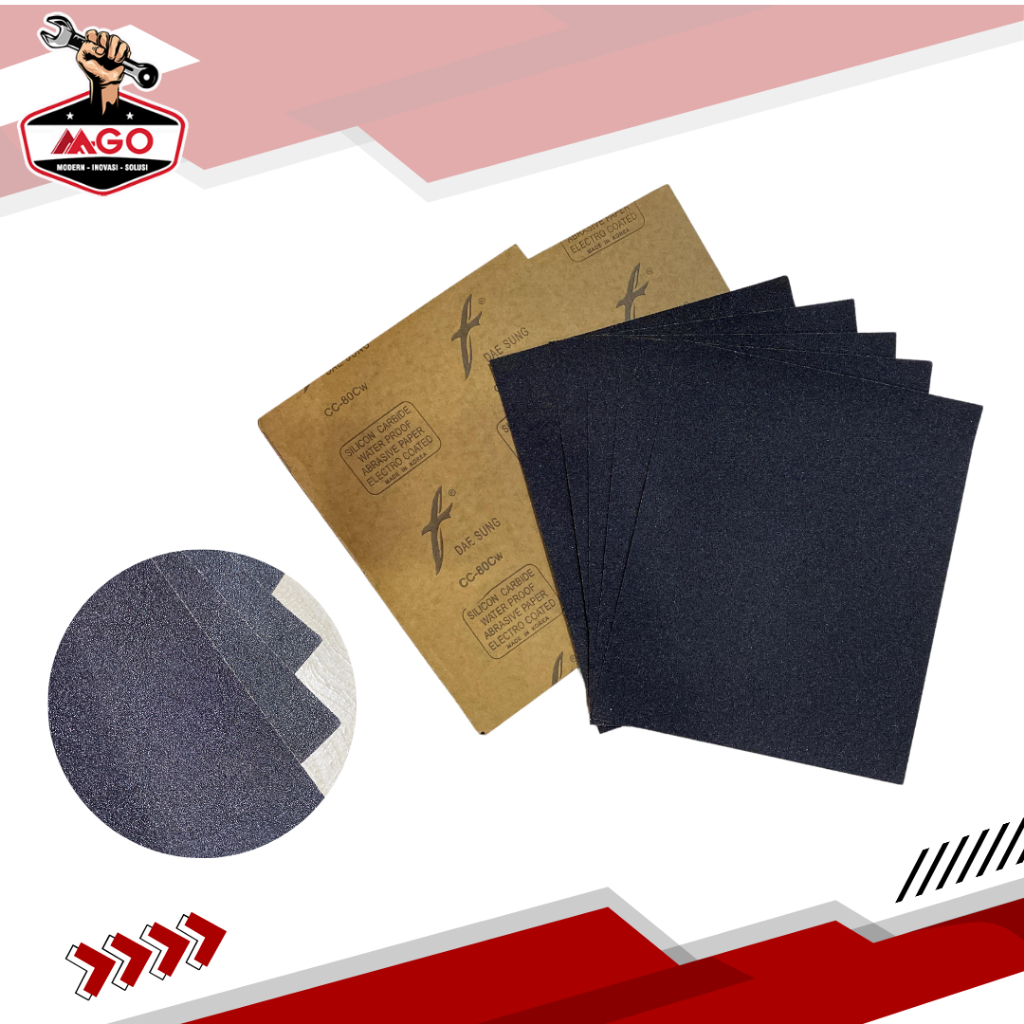 Daesung Amplas Kertas / Kertas Pasir / Amplas Gosok / Amplas Kayu / Amplas Tembok/ Amplas Besi