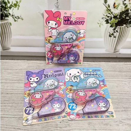 

NO.8965 CT-1531 CORRECTION TAPE MOTIF SANRIO 3 IN 1 CORRECTION PEN TIP EX GULUNG ISI 3 PCS PAKET HEMAT PERLENGKAPAN SEKOLAH KANTOR BISA COD